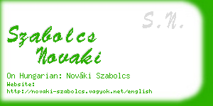 szabolcs novaki business card